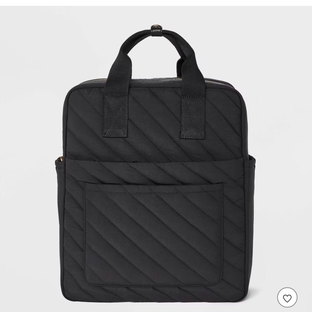 Black Quilted Men's Backpack
